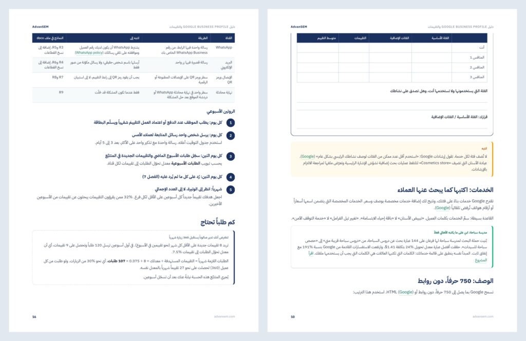 دليل Google Business Profile والتقييمات: صفحات من الداخل 2