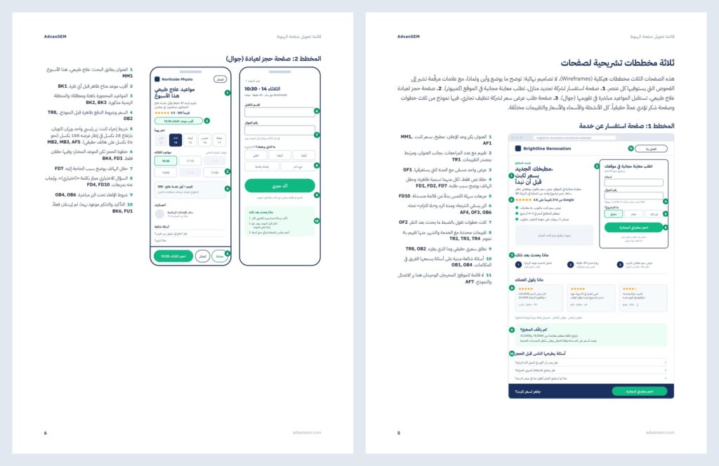 قائمة تحويل صفحة الهبوط: صفحات من الداخل 1