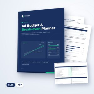 Ad Budget & Break-even Planner (PDF and files), by AdvanSEM