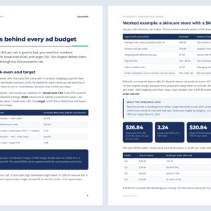 Ad Budget & Break-even Planner