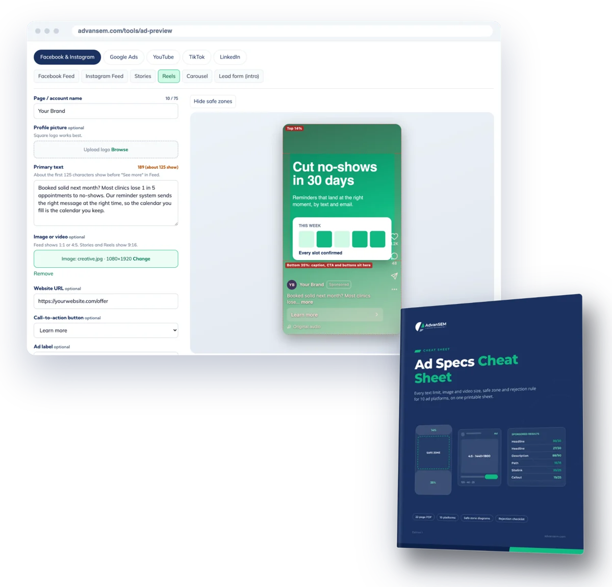 Ad Preview Studio Pro: cover and inside pages
