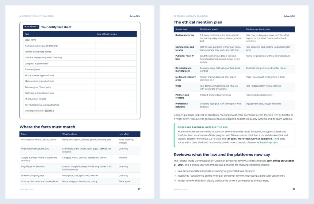 AI Search Visibility Playbook: inside pages 3