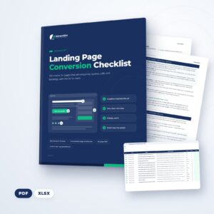Landing Page Conversion Checklist (PDF and files), by AdvanSEM