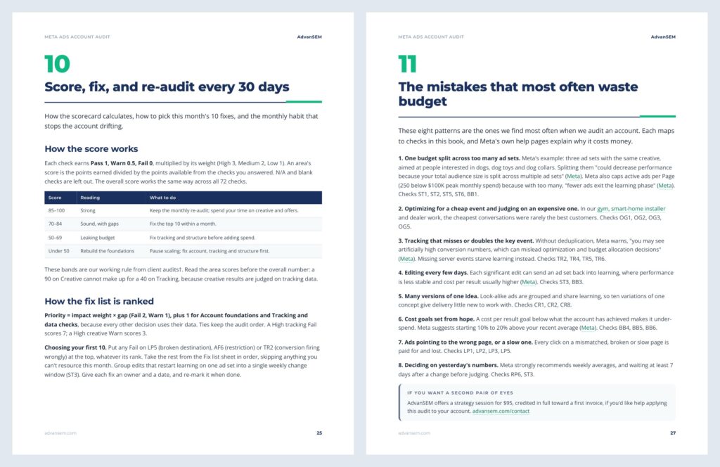 Meta Ads Account Audit: inside pages 4