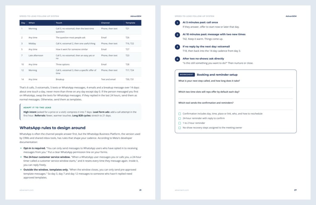 Speed-to-Lead Follow-up System: inside pages 3